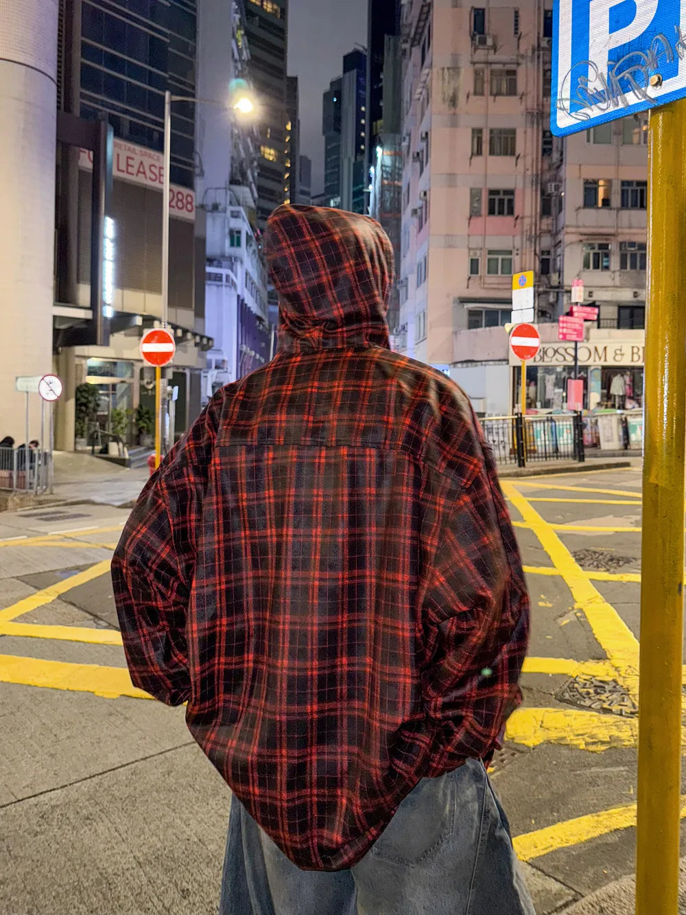 DBW Doublewin Red Black Check Hooded Shirt