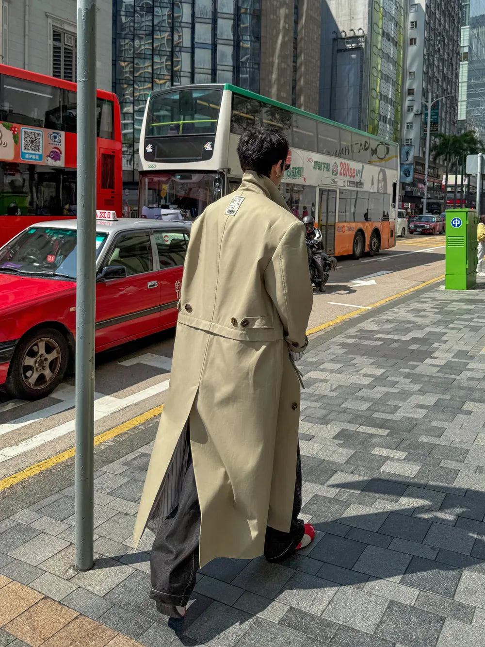 DBW Doublewin Detachable Wide-Shoulder Trench Coat