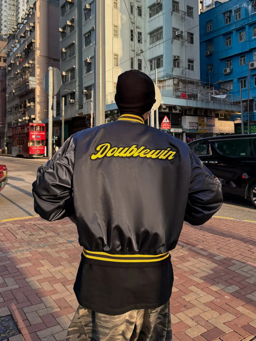 DBW Doublewin Silver Grey Color-Block Baseball Jacket