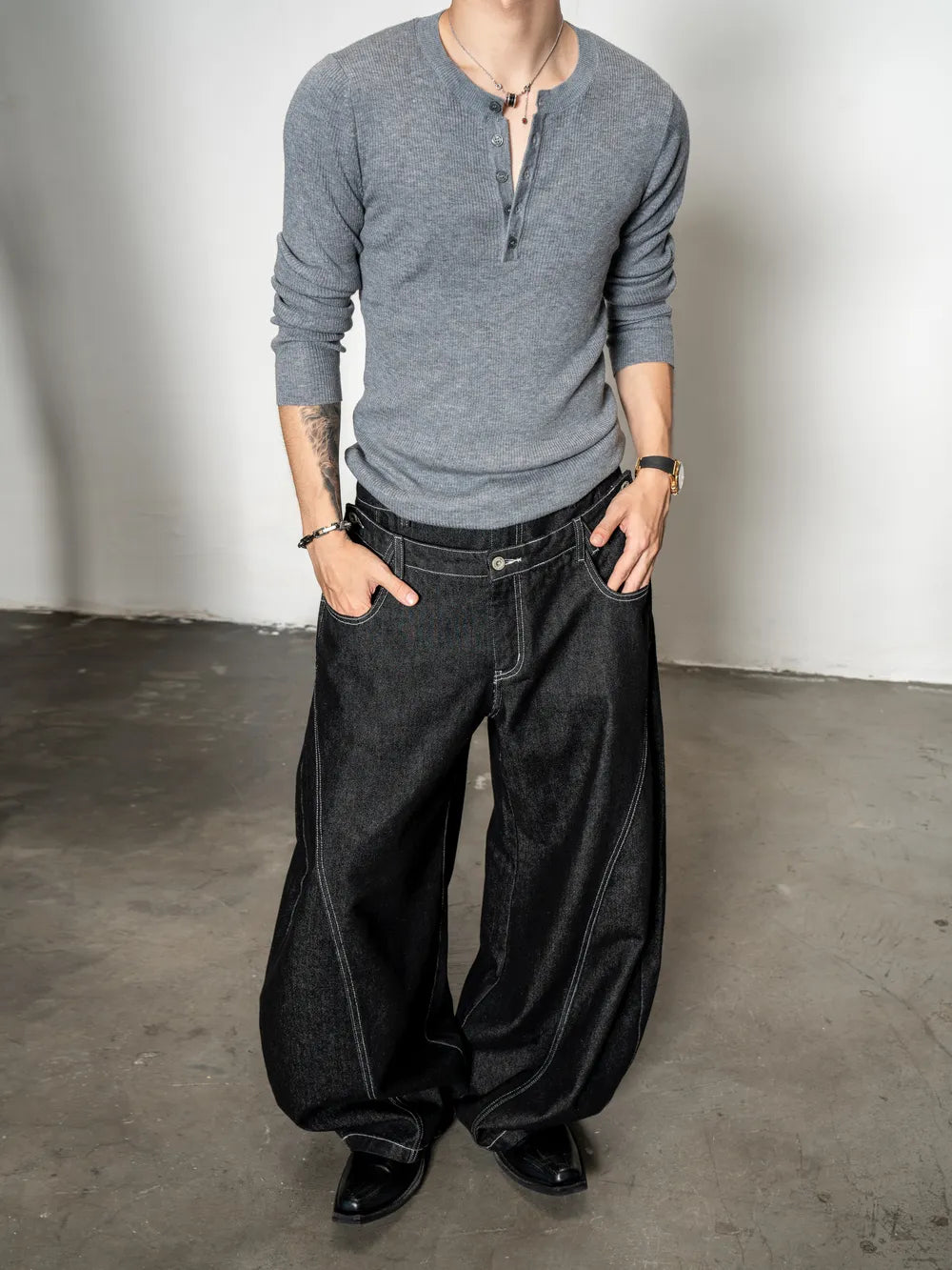 DBW Doublewin Slim Fit Henley Shirt