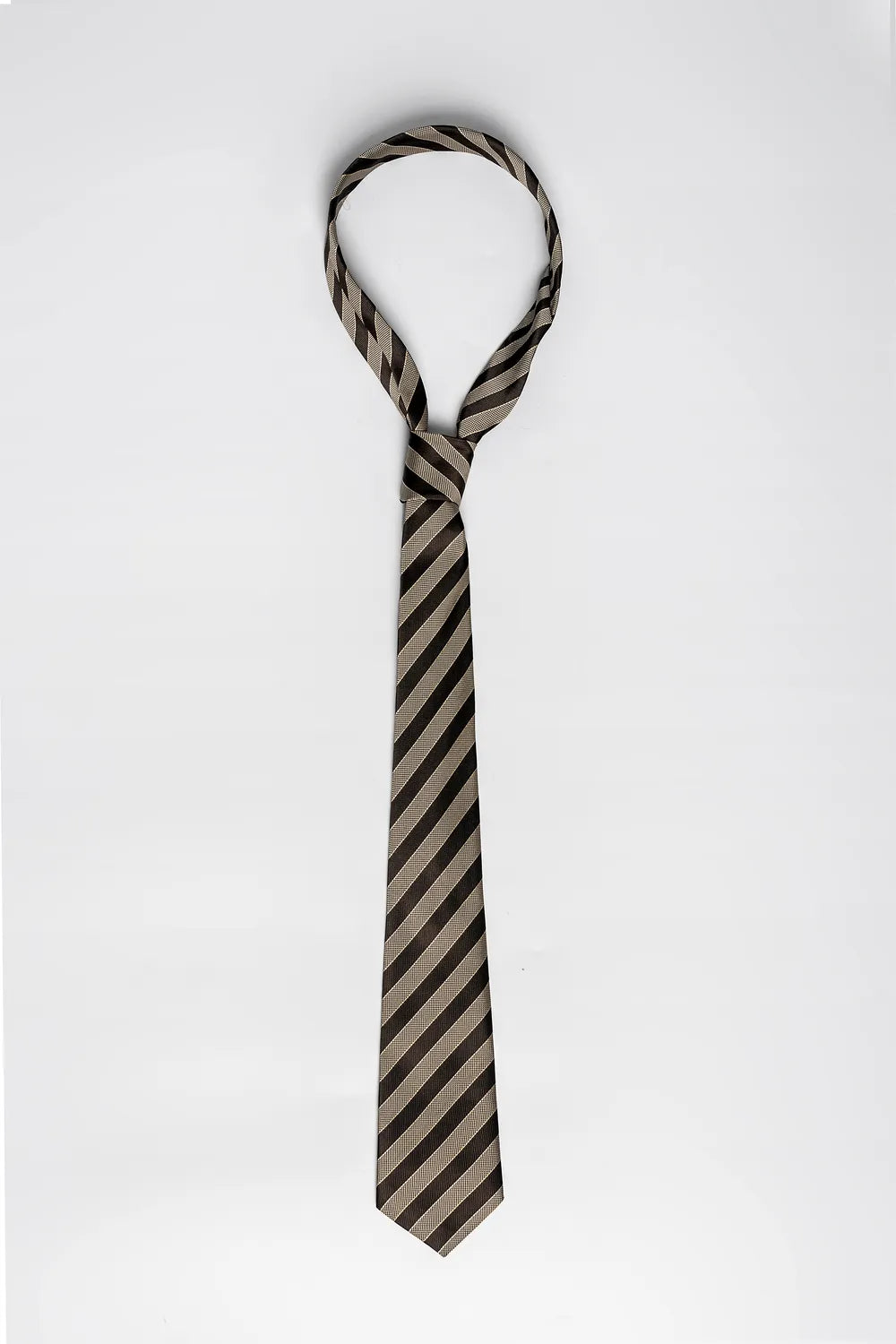 DBW Doublewin Brown Striped Tie
