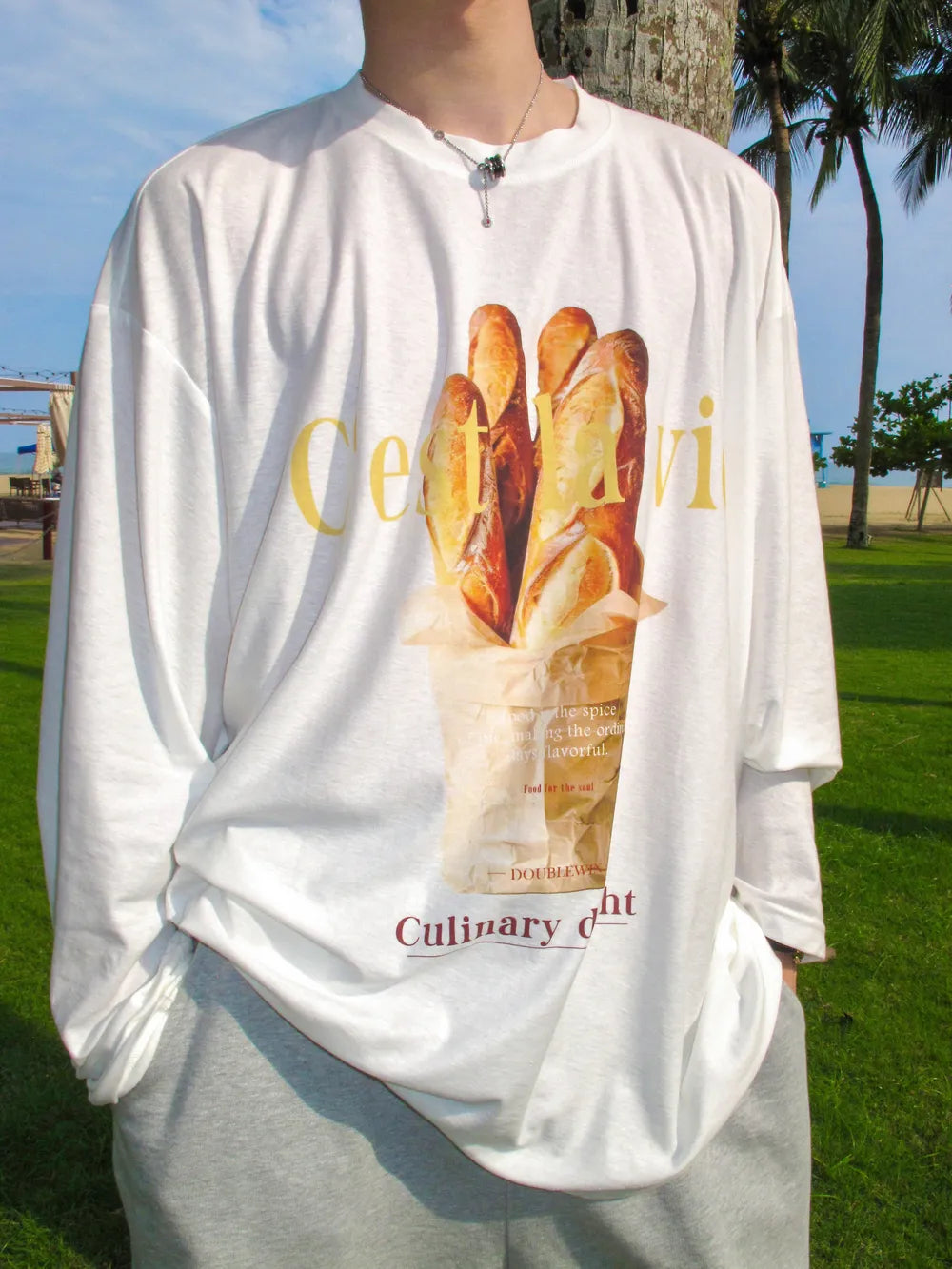 DBW Doublewin Cest la vie.Oversized Long Sleeve T-Shirt