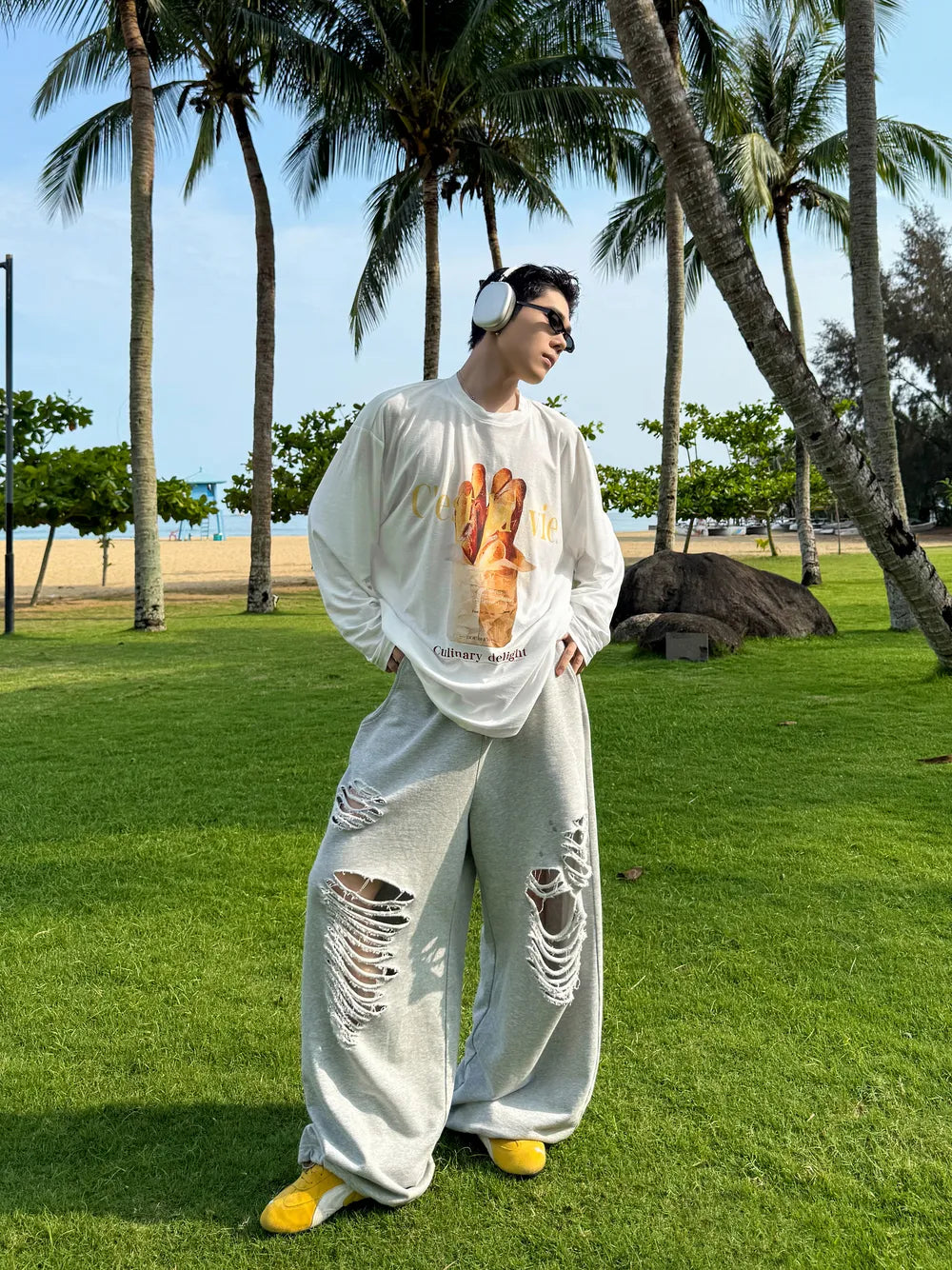 DBW Doublewin Cest la vie.Oversized Long Sleeve T-Shirt