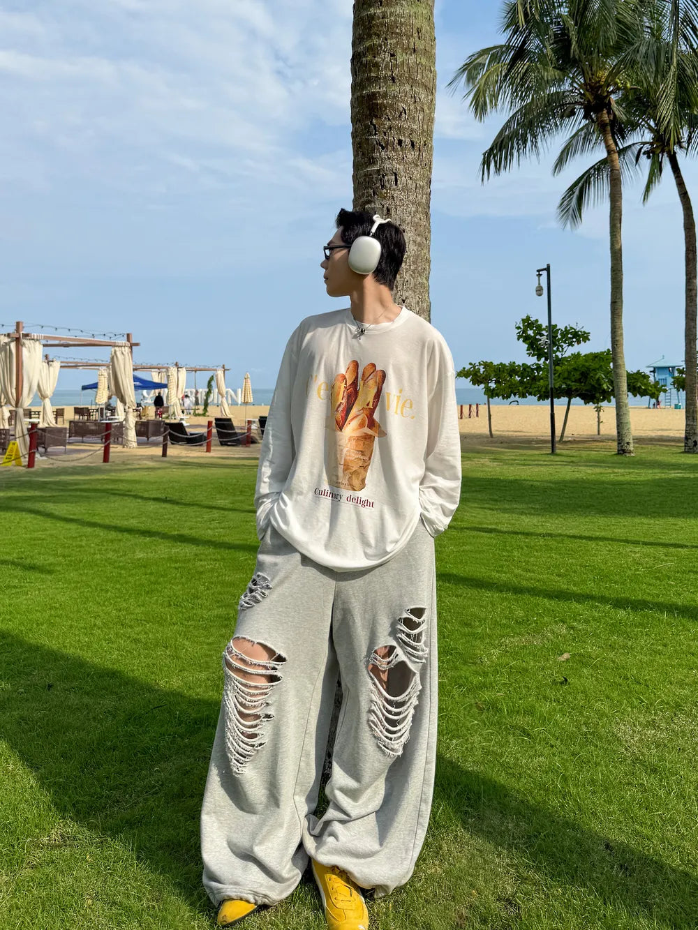 DBW Doublewin Cest la vie.Oversized Long Sleeve T-Shirt