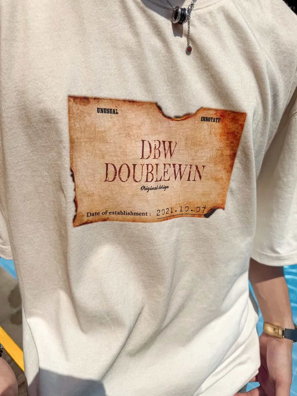 DBW Doublewin Burning Note Print T-Shirt